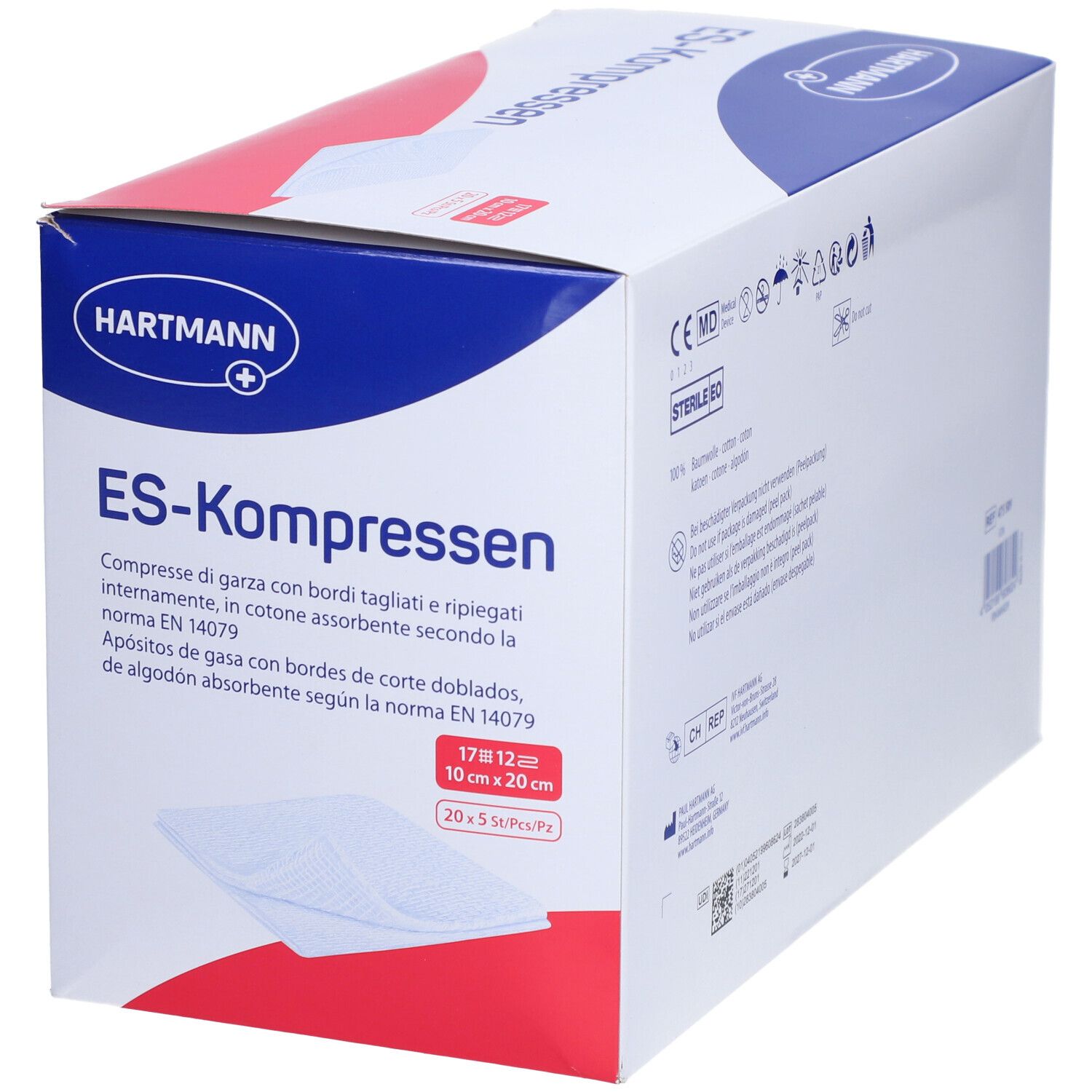 HARTMANN ES-Kompresse 10x20cm 12f st 100 Stk