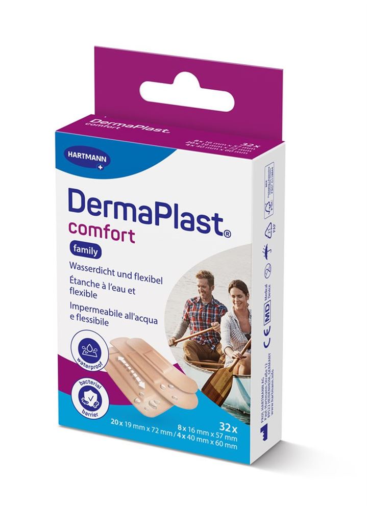 DERMAPLAST Comf Family Strips ass 3 Gr 32 Stk
