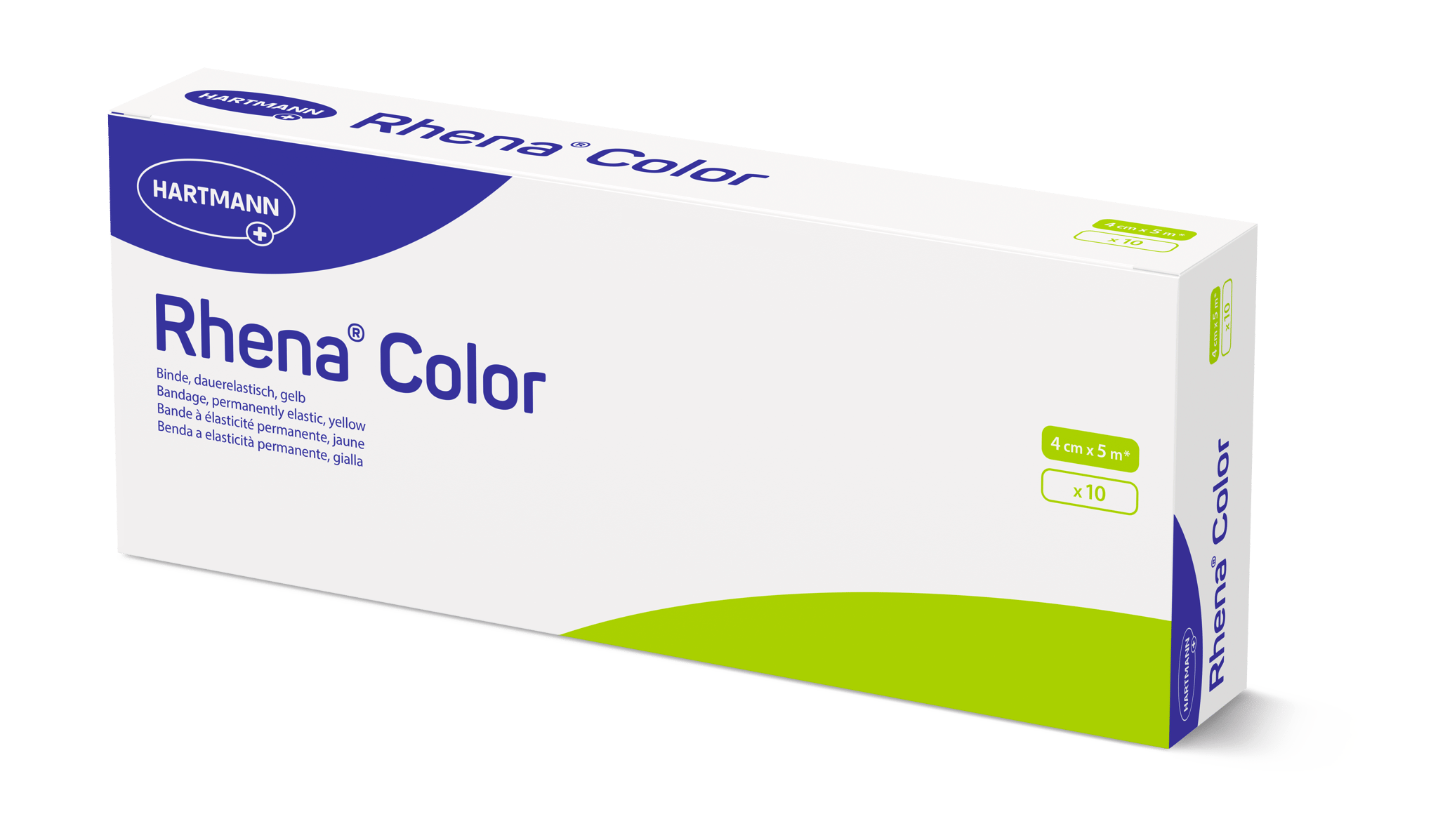 RHENA Color Elast Binde 4cmx5m gelb 10 Stk