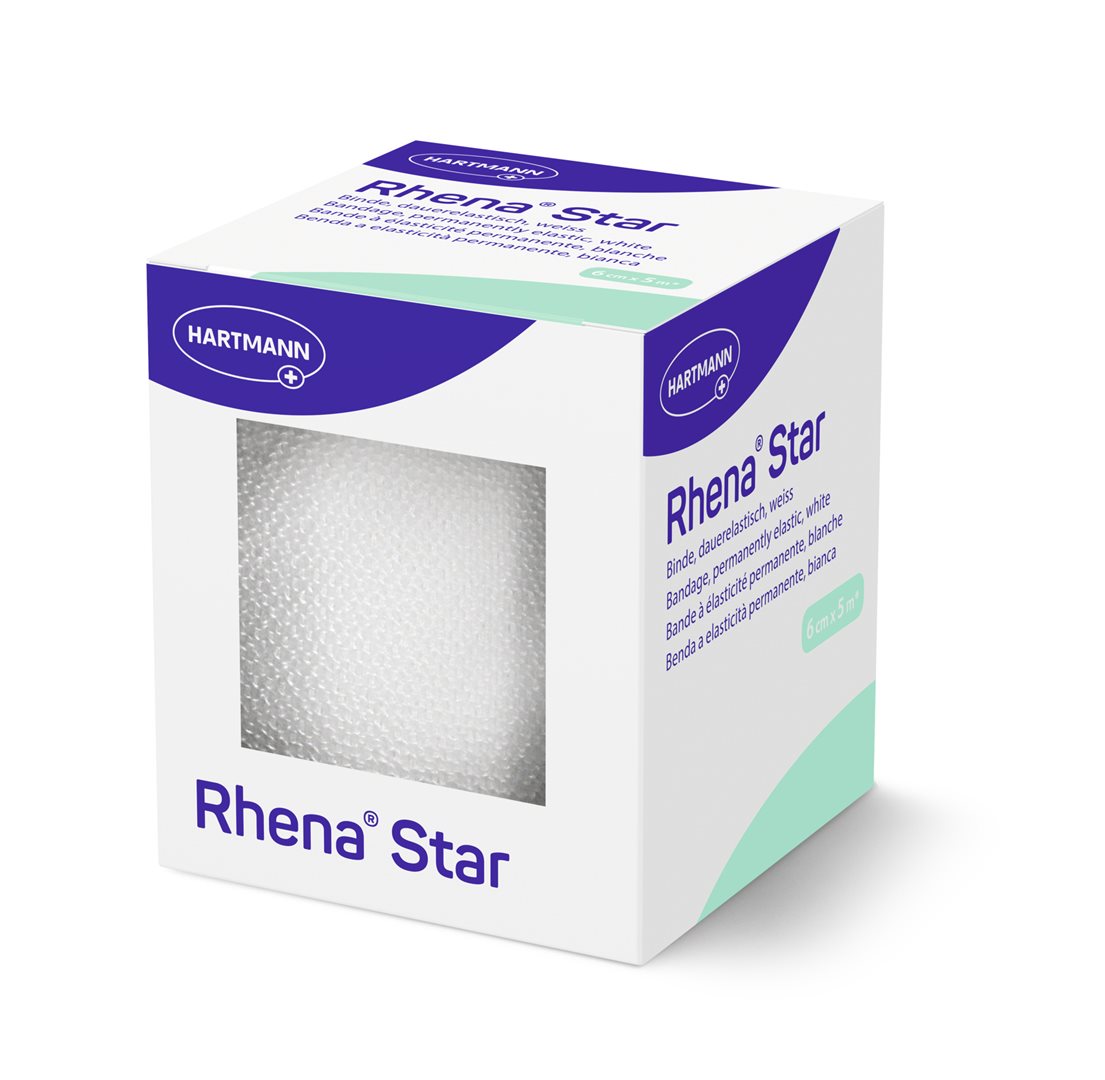 RHENA Star Elast Binden 6cmx5m weiss