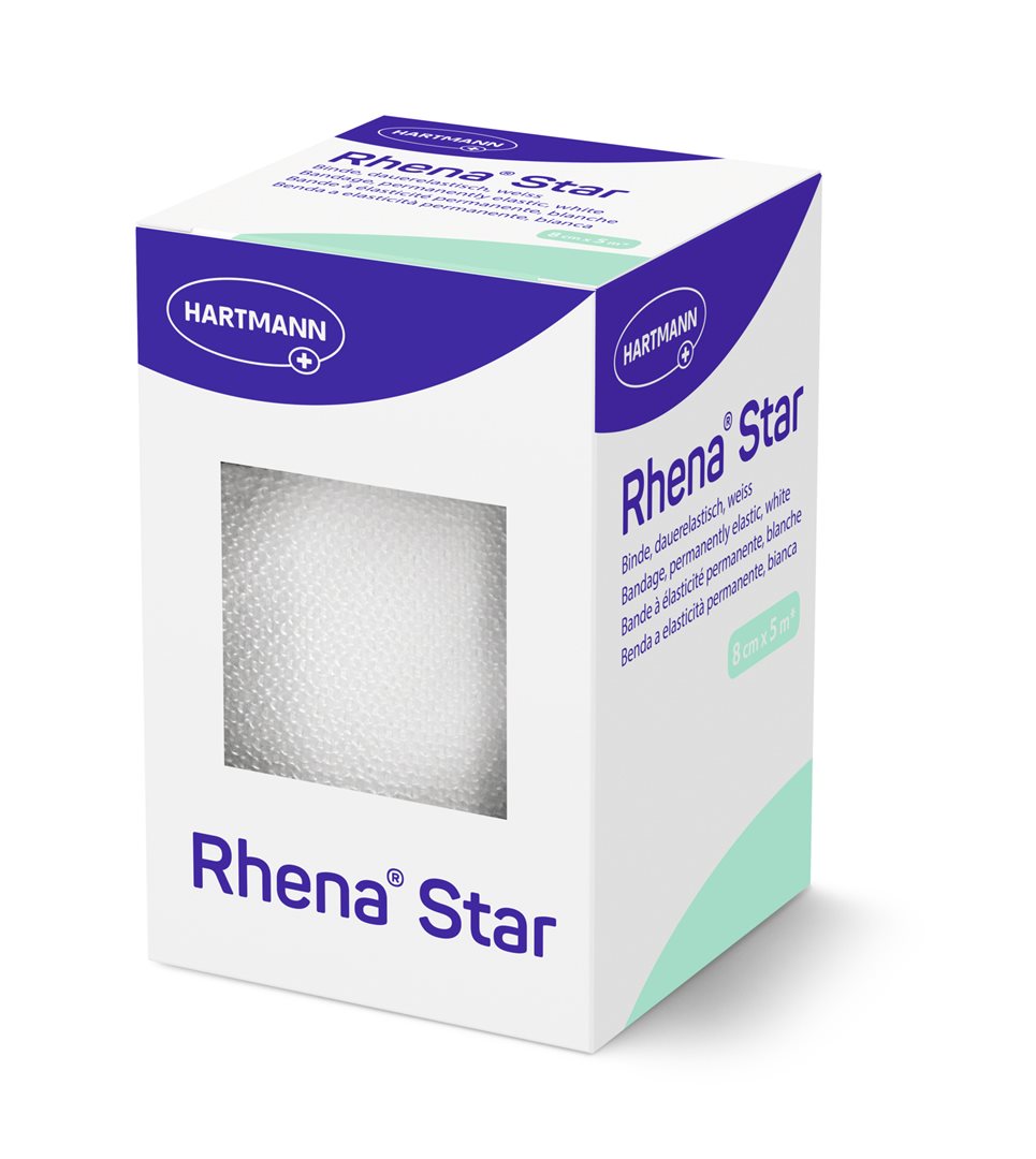 RHENA Star Elast Binden 8cmx5m weiss