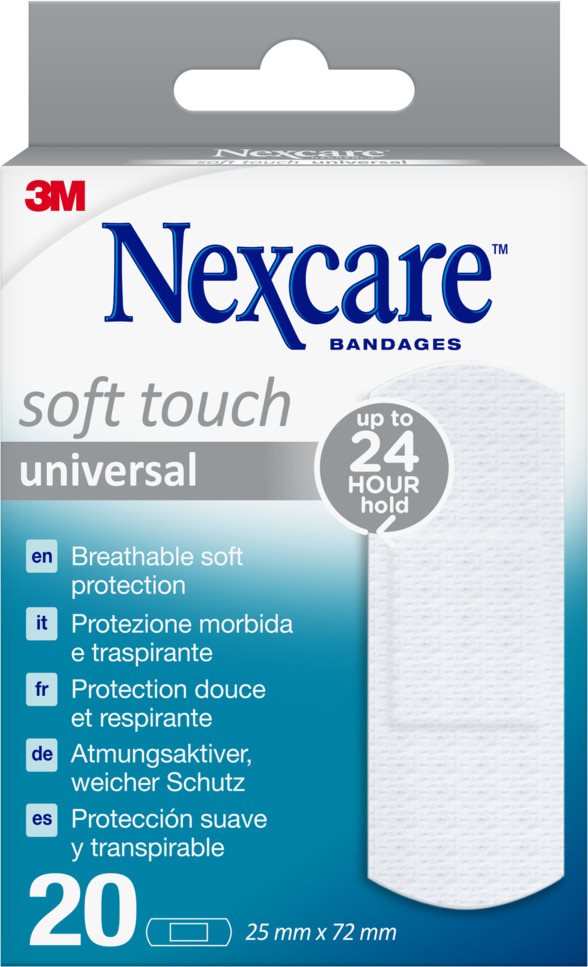 3M NEXCARE Soft Touch univer Pflast 25x72mm 20 Stk