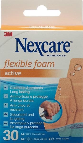 3M NEXCARE Pflaster Foam Activ 3 Gröss ass 30 Stk