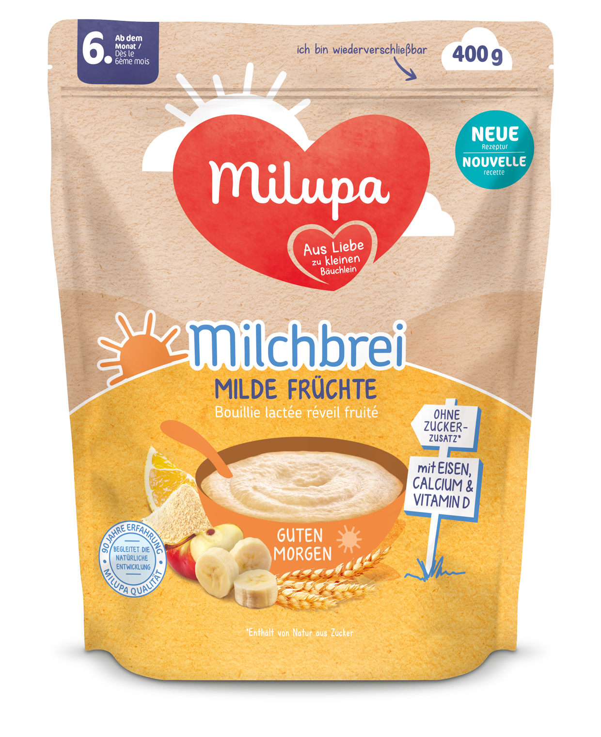 MILUPA Guten Morgen Milde Früchte 6m+ 400 g