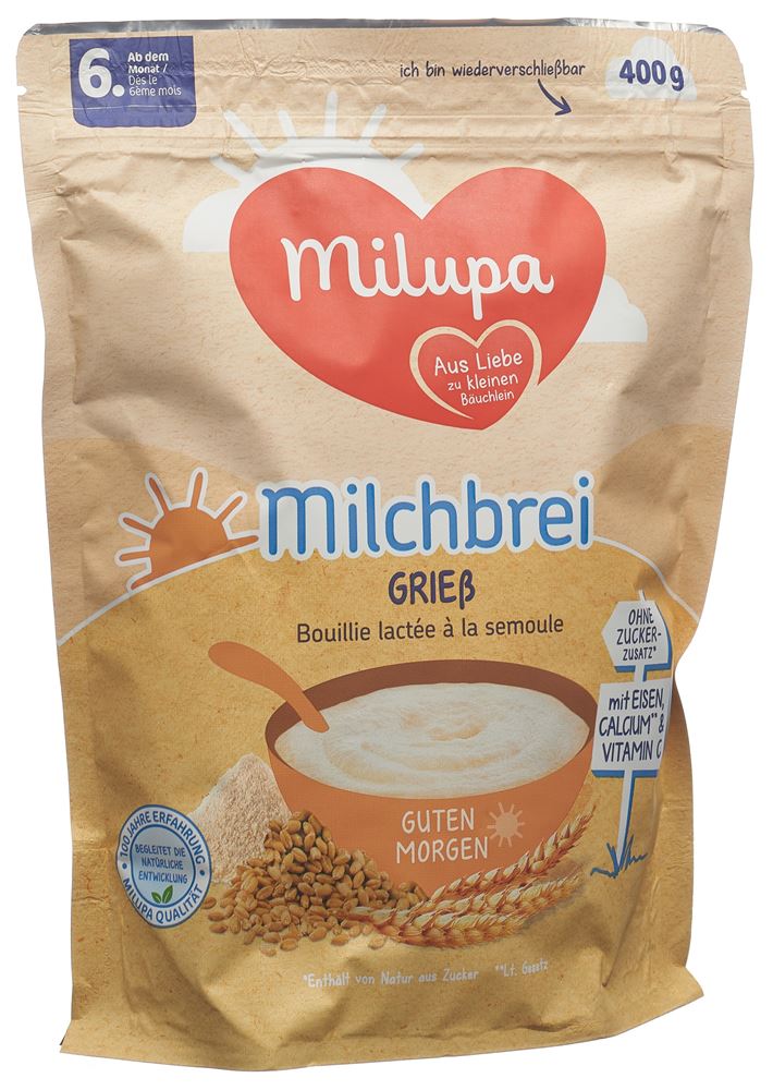 MILUPA Milchbrei Griess 6M Btl 400 g