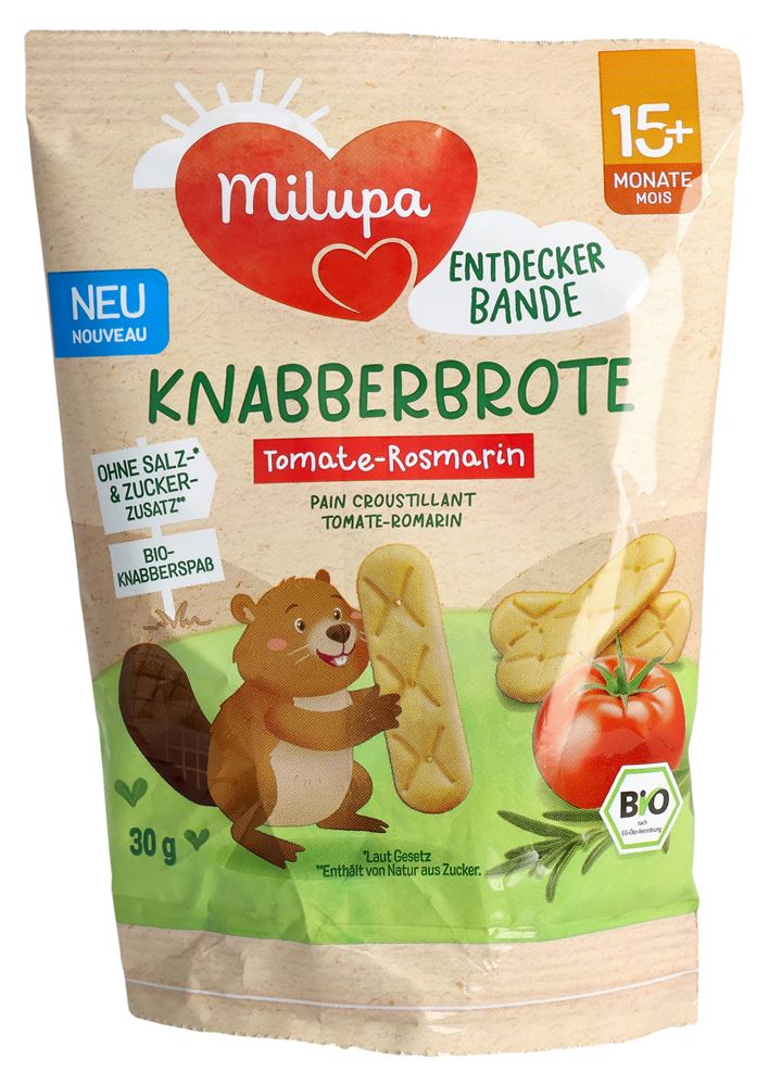 MILUPA Bio Knabberbrote Tomate Rosmarin 15M 30 g