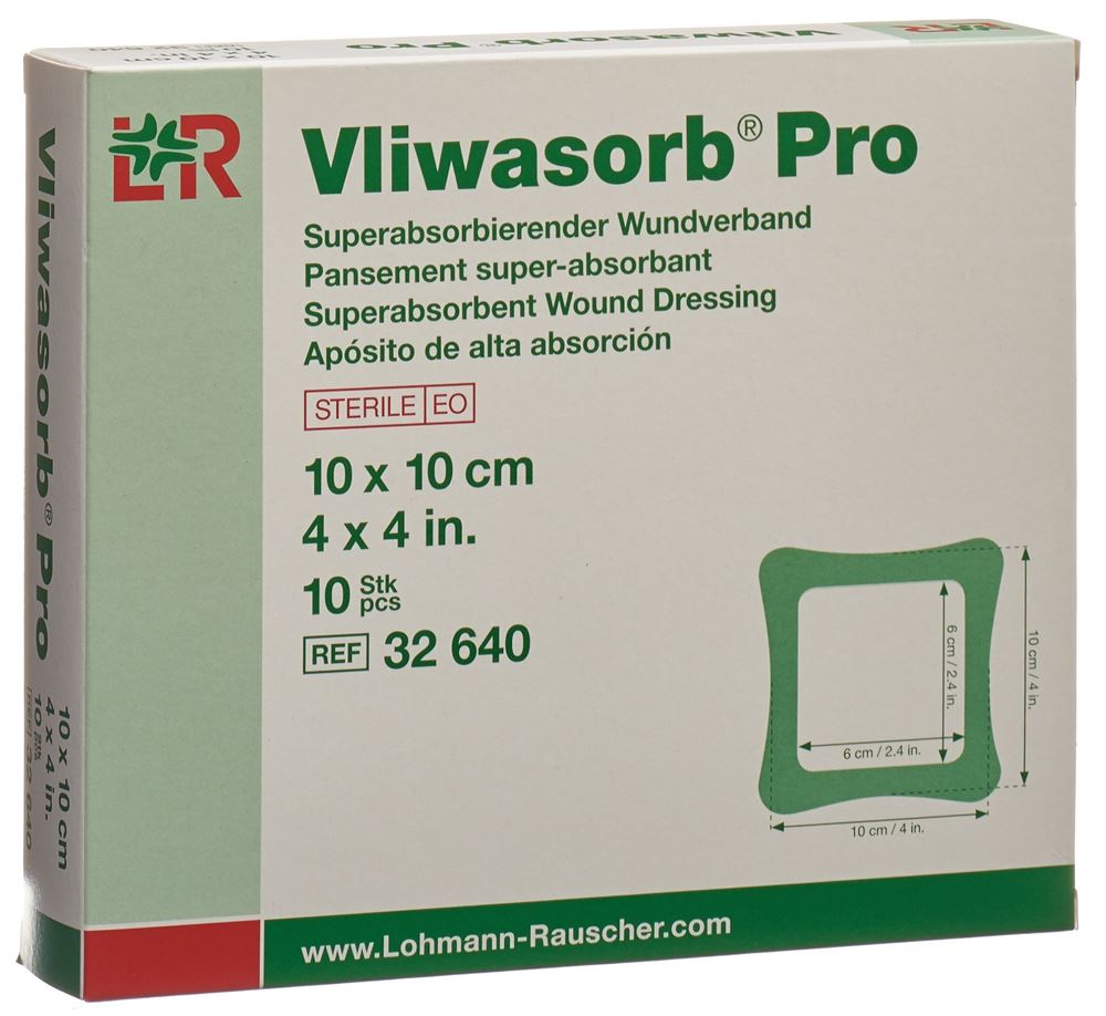 VLIWASORB Pro pansement 10x10cm 10 pce