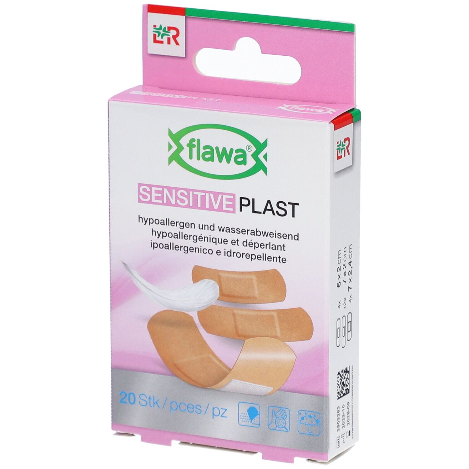FLAWA Sensitive Plast Pflaster 3 Grössen 20 Stk