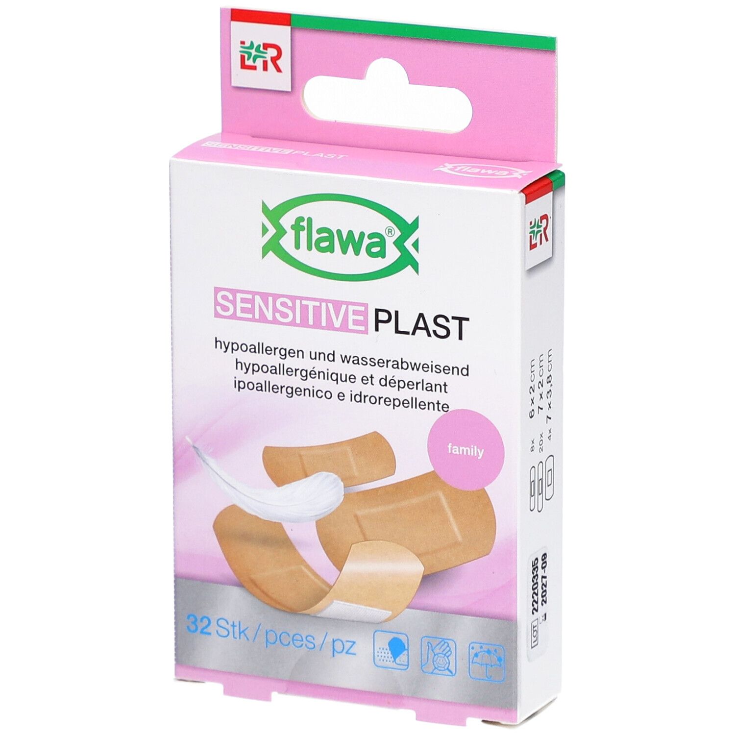 FLAWA Sensitive Plast Pflaster 3 Grössen 32 Stk