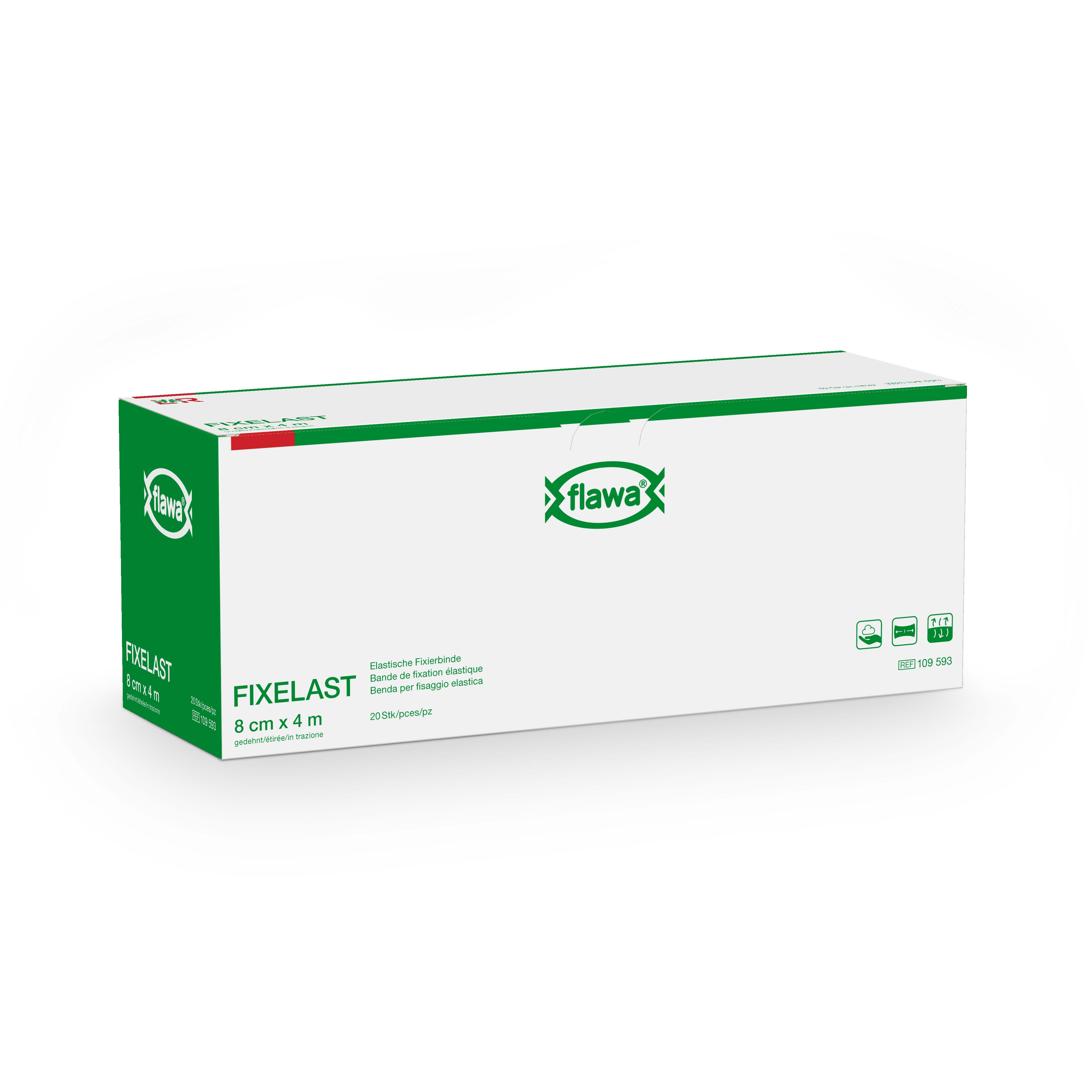 FLAWA Fixelast Fixierbinde 8cmx4m in Cellux 20 Stk