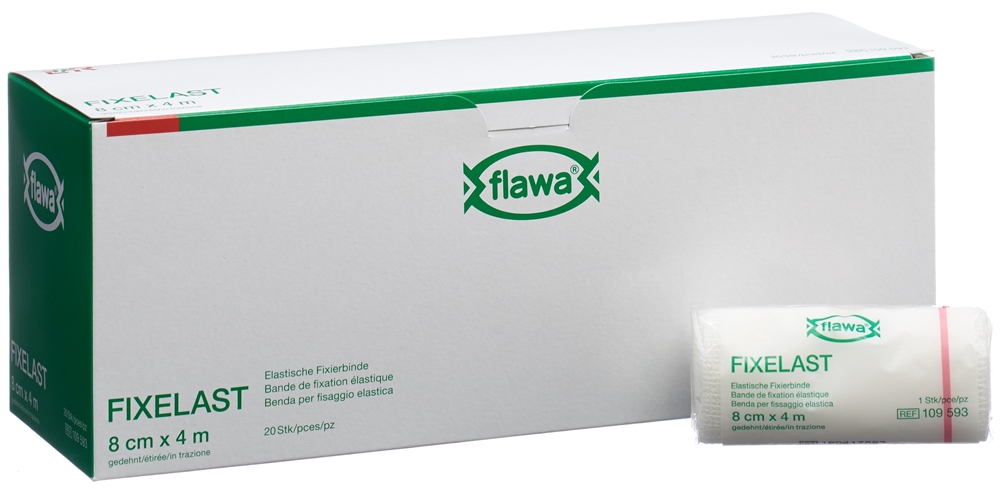 FLAWA Fixelast Fixierbinde 8cmx4m in Cellux 20 Stk