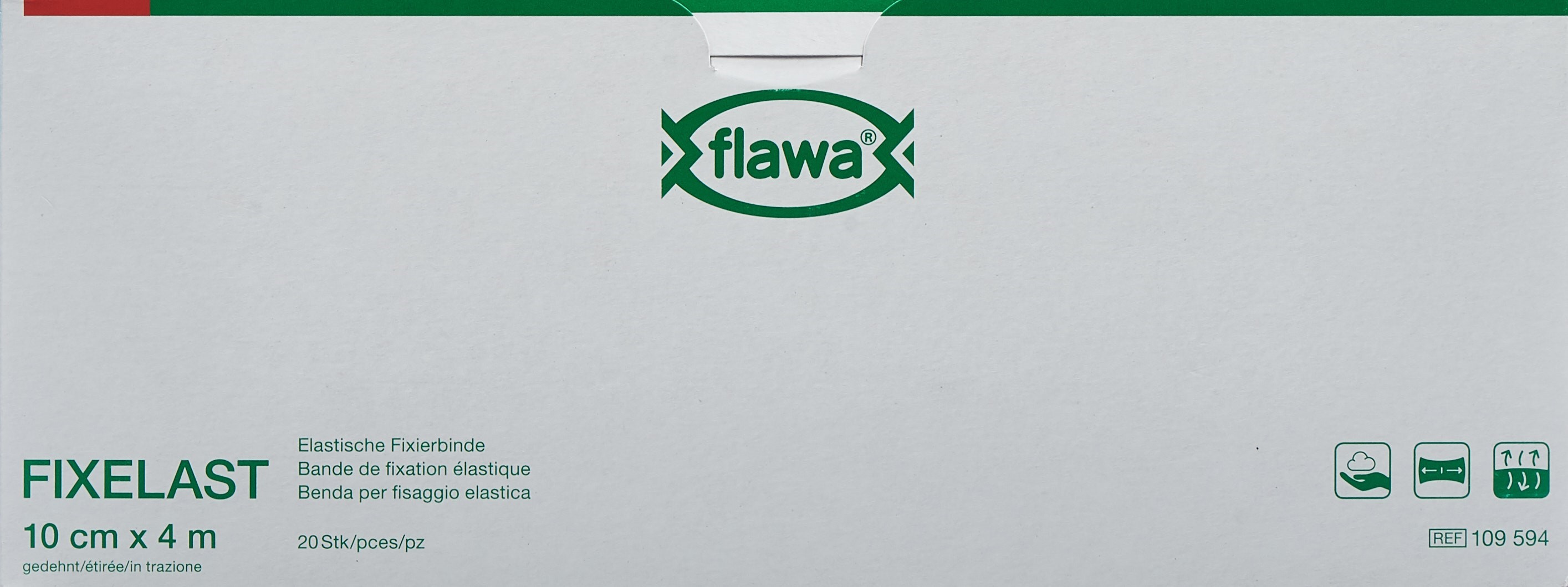 FLAWA Fixelast Fixierbinde 10cmx4m Cellux 20 Stk