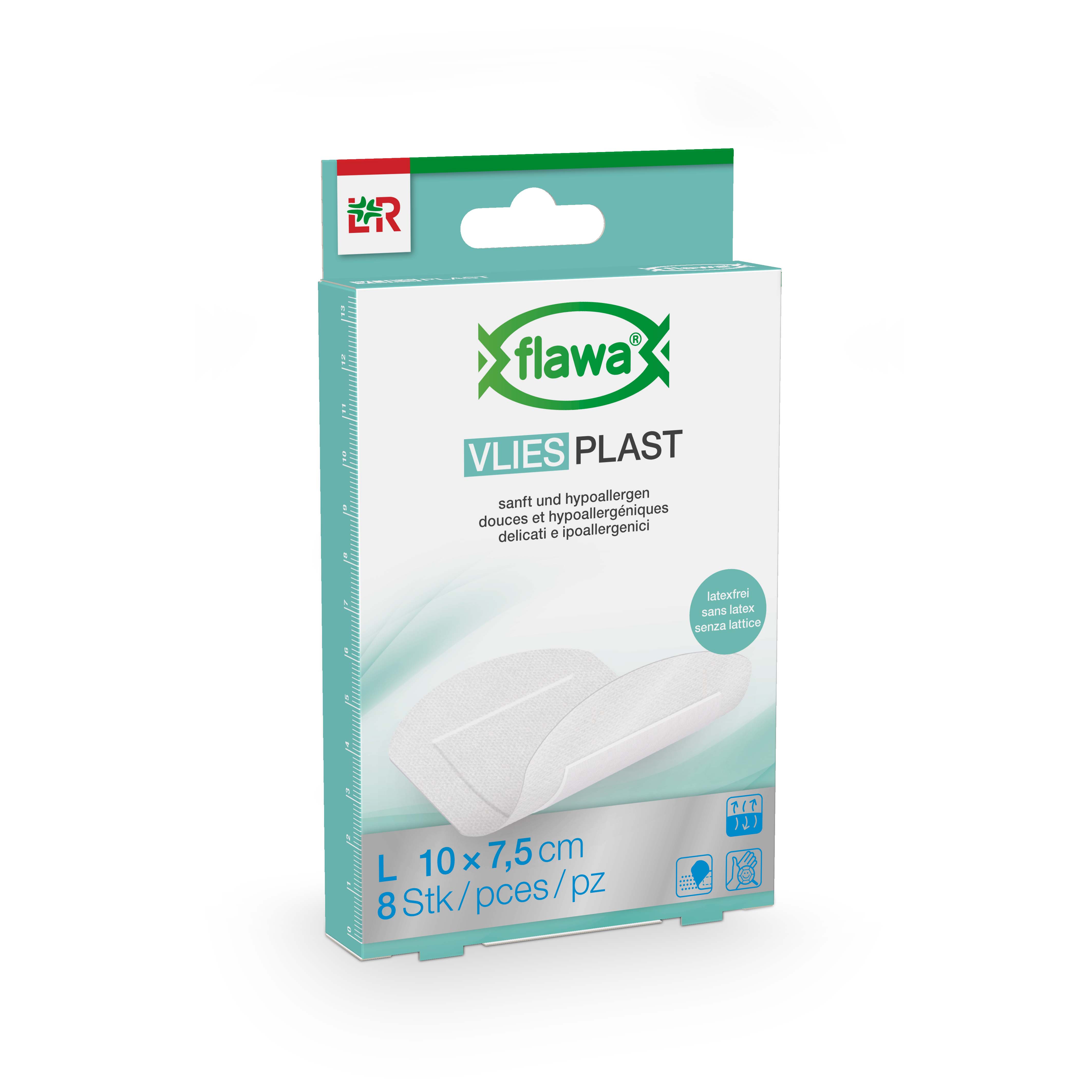FLAWA Vlies Plast Pflasterstrips 7.5x10cm 8 Stk