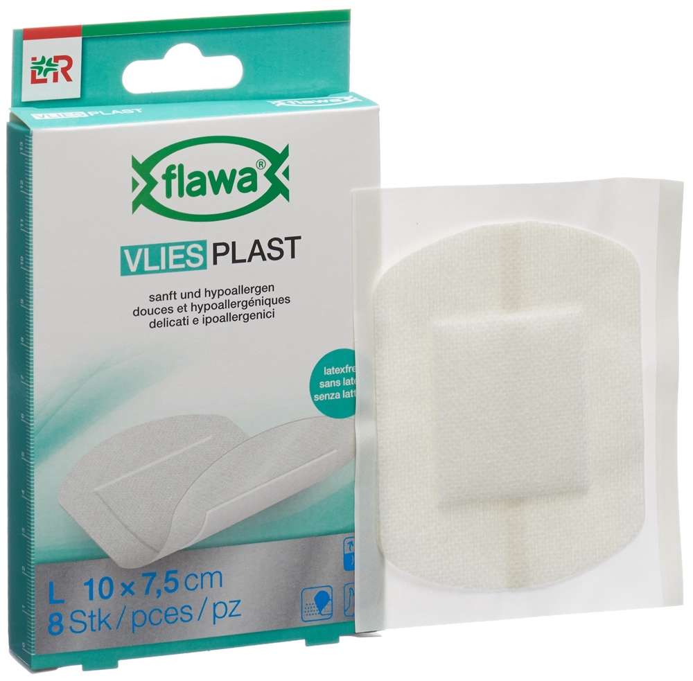 FLAWA Vlies Plast Pflasterstrips 7.5x10cm 8 Stk