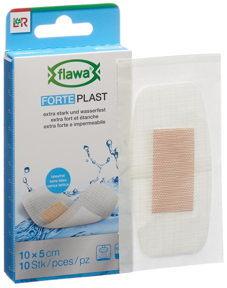 FLAWA Forte Plast Pflasterstrips 5x10cm 10 Stk