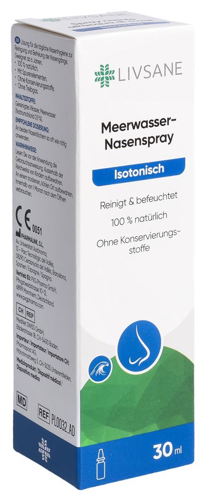 LIVSANE Nasenspray isotonisches Meerwasser 30 ml