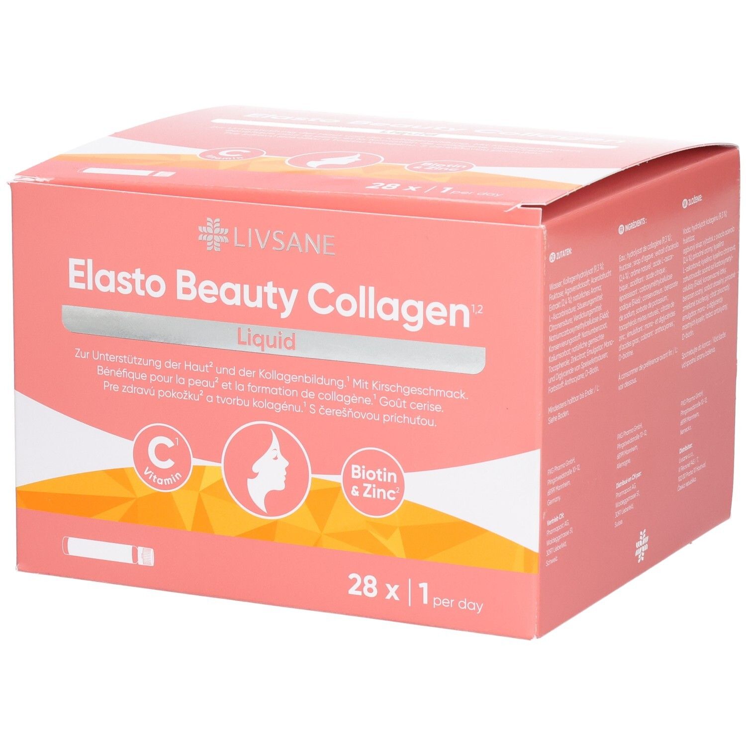 LIVSANE Elasto Vital Beauty Collagen Amp 28 Stk