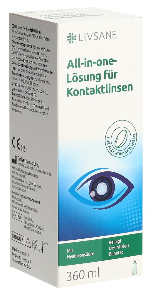 LIVSANE All-in-one-Lösung f Kontaktlinsen 360 ml
