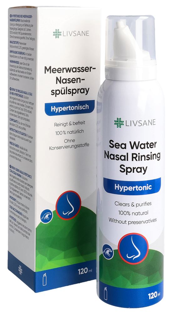LIVSANE Meerwasser-Nasenspülspray hyperton 120 ml