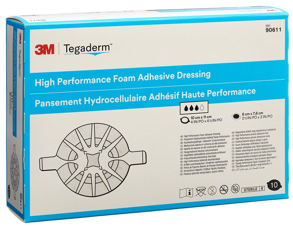 3M TEGADERM FOAM HP Schaumkomp 6x7.6cm adhe 10 Stk