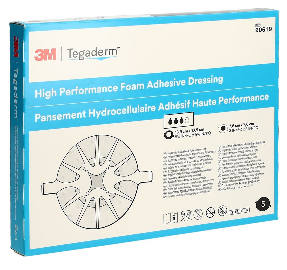 3M TEGADERM FOAM HP Schaumkomp 7.6x7.6cm adh 5 Stk
