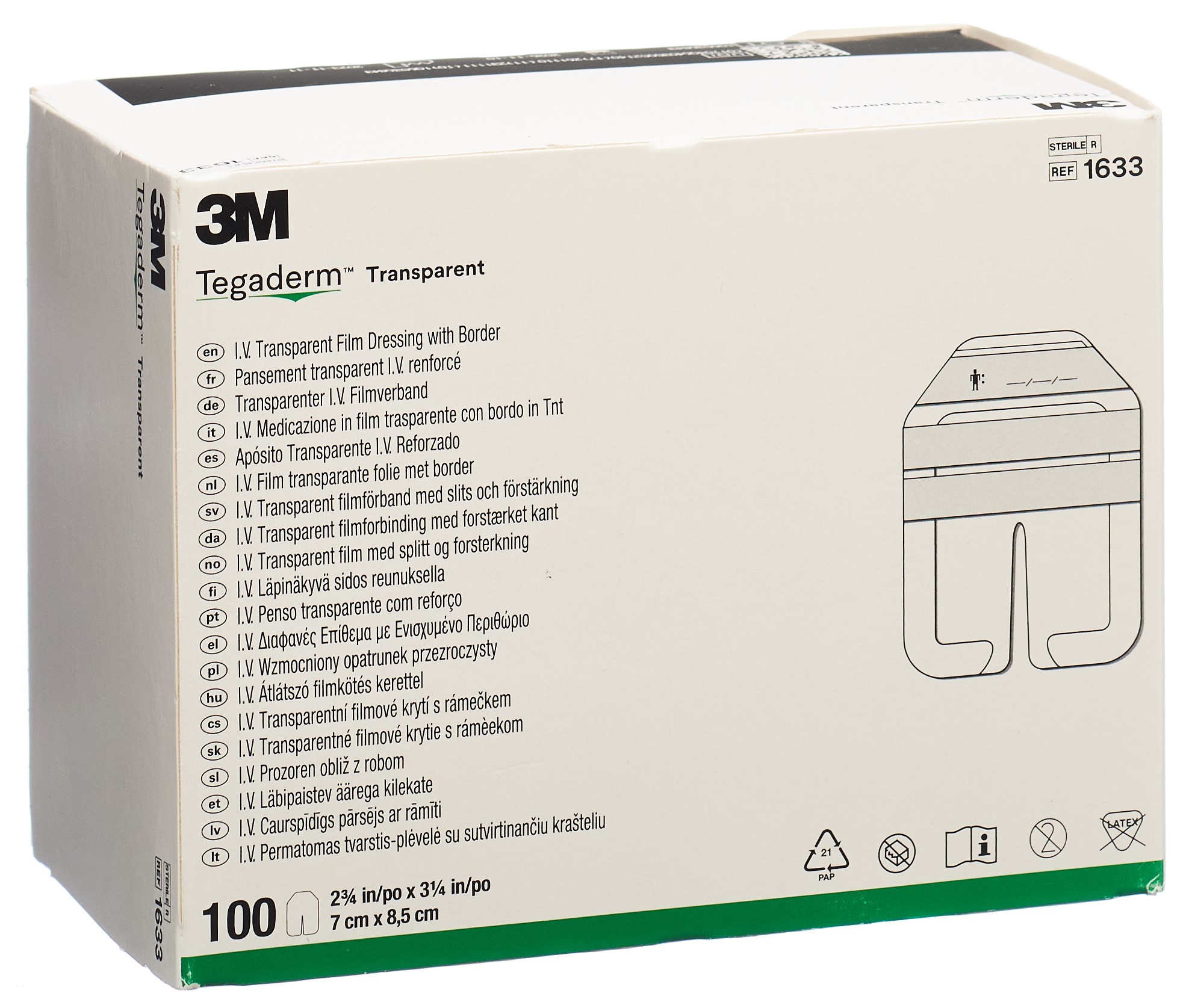 3M TEGADERM IV für Katheter 7x8.5cm neu 100 Stk