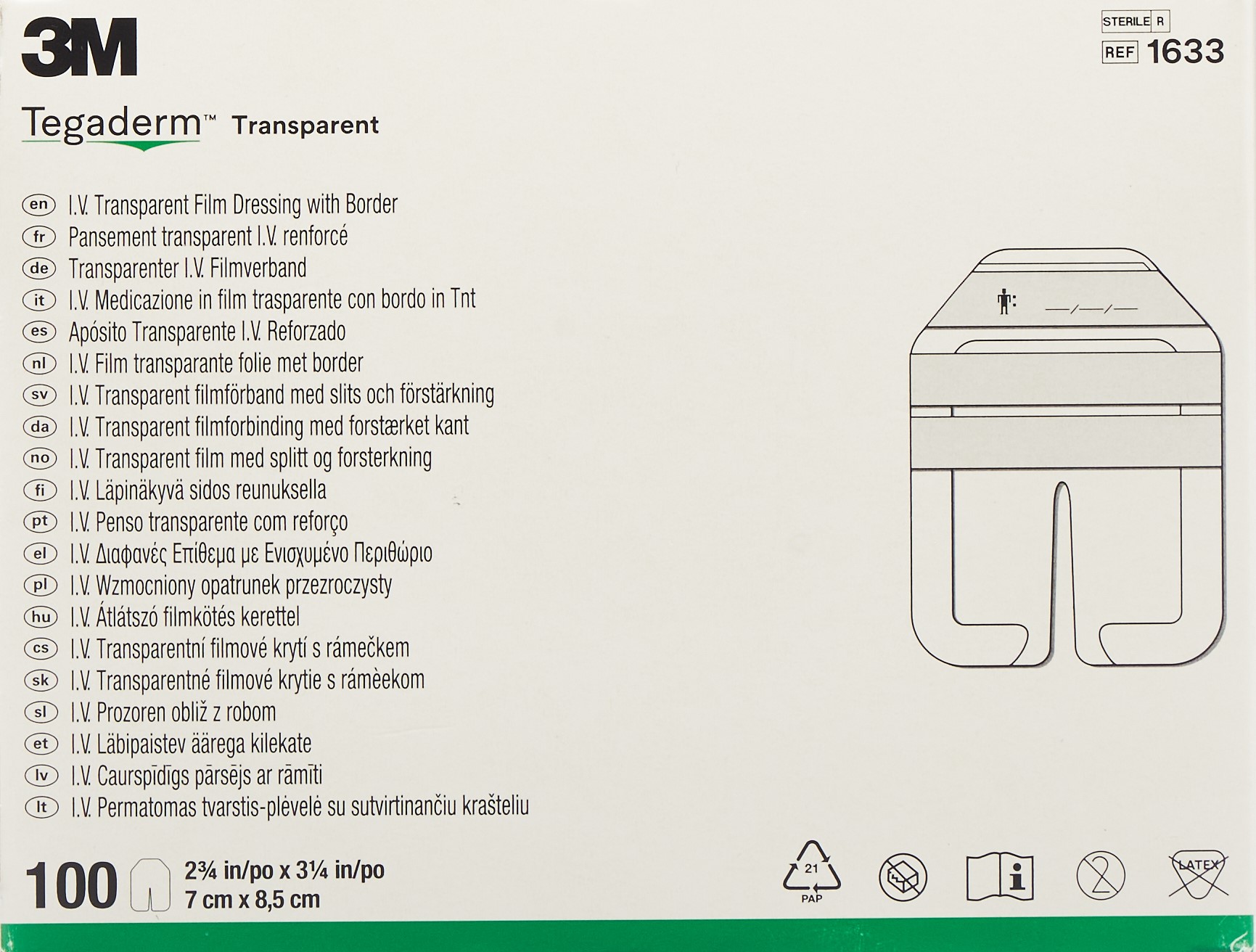 3M TEGADERM IV für Katheter 7x8.5cm neu 100 Stk