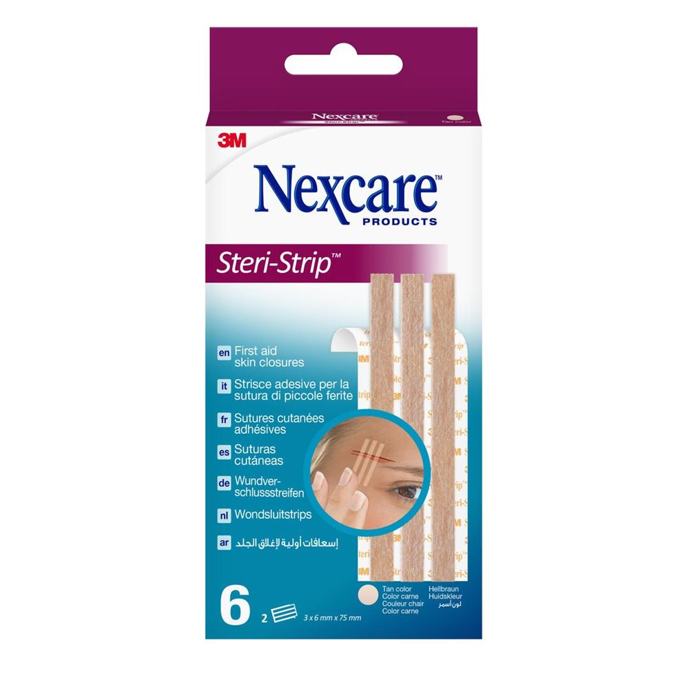 3M NEXCARE Steri Strip 6x75mm beige 6 Stk