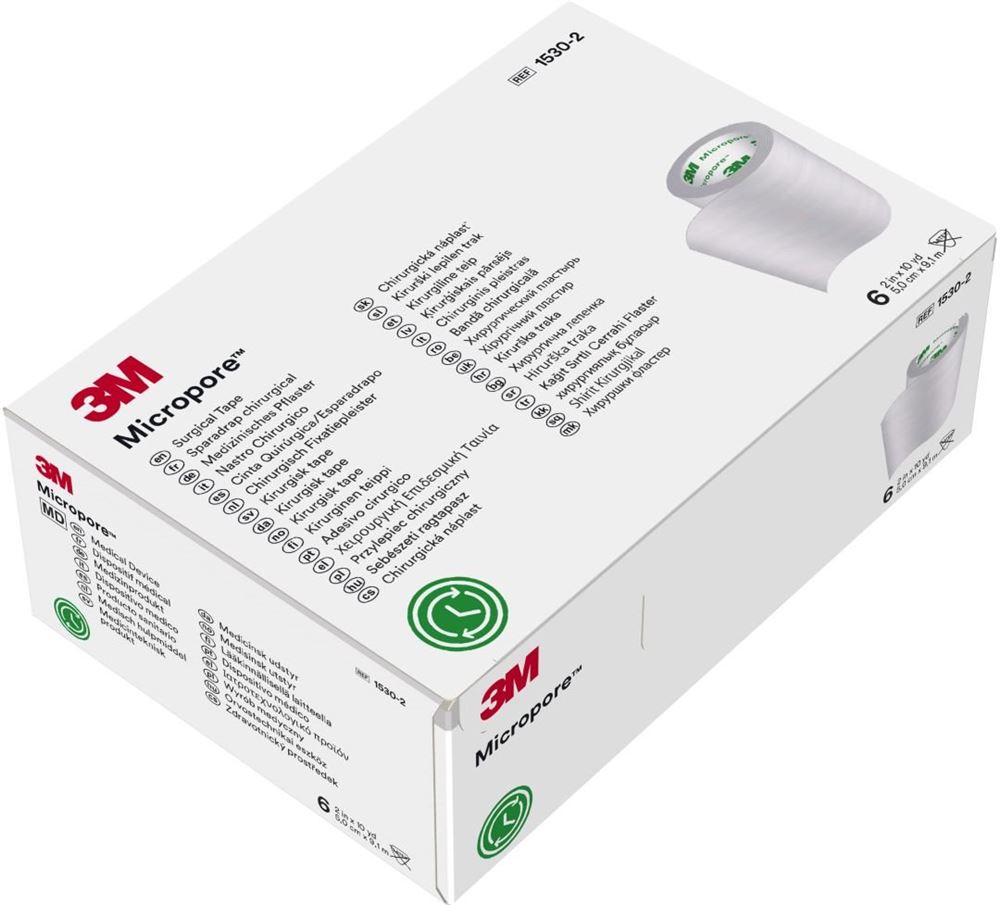 3M MICROPORE Rollenpf o Disp 50mmx9.14m wei 6 Stk