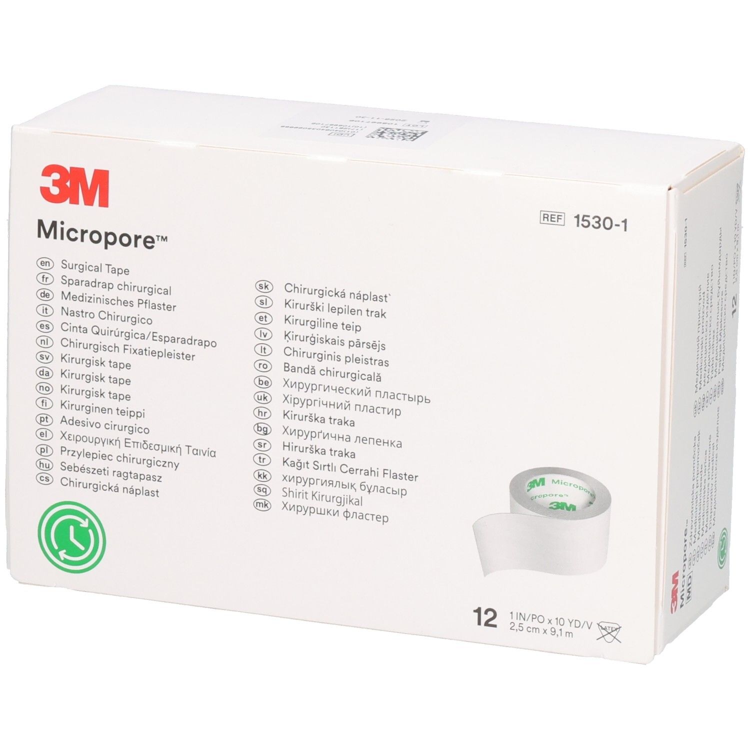 3M MICROPORE Rollenpfl o Dis 25mmx9.14m wei 12 Stk