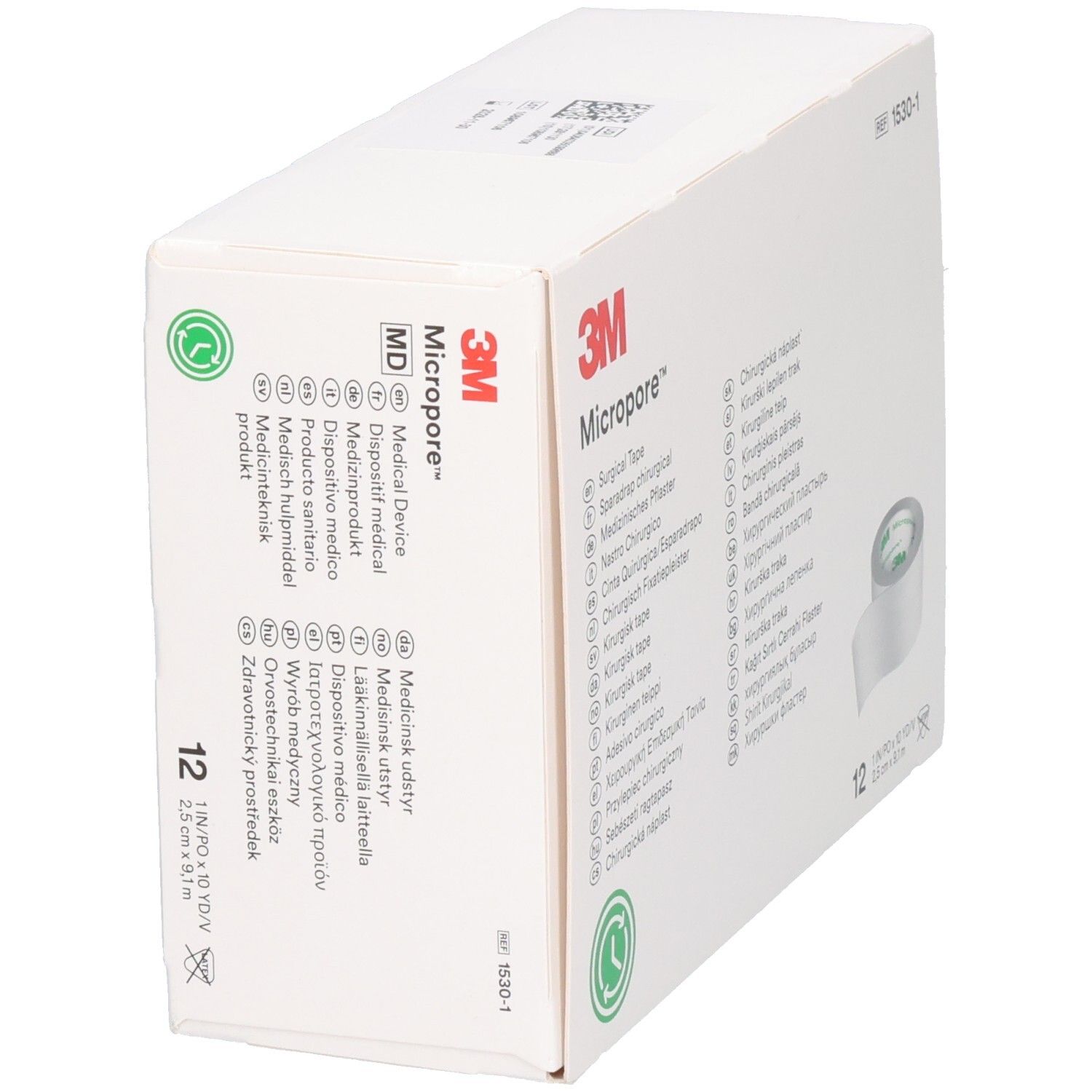 3M MICROPORE Rollenpfl o Dis 25mmx9.14m wei 12 Stk