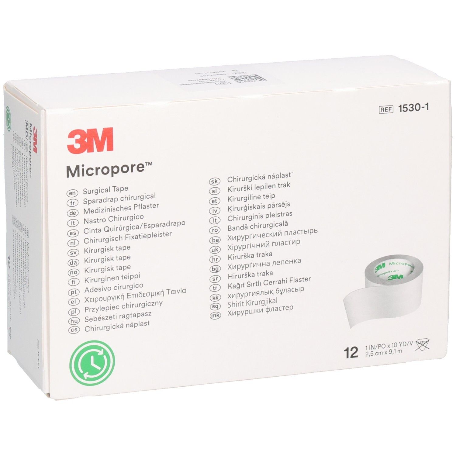 3M MICROPORE Rollenpfl o Dis 25mmx9.14m wei 12 Stk