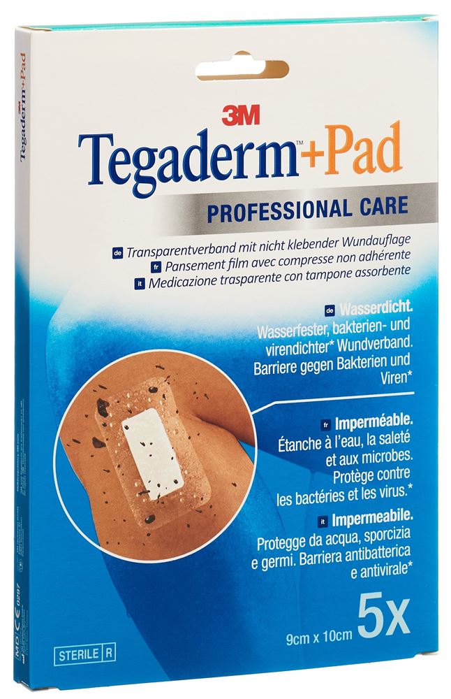 3M TEGADERM+PAD 9x10cm Wundk 4.5x6cm (n) 5 Stk