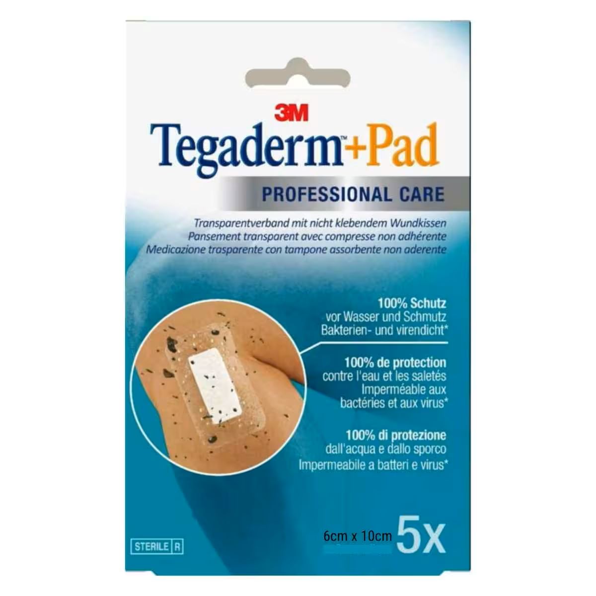 3M TEGADERM+PAD 6x10cm Wundkis 2.5x6cm (n) 5 Stk