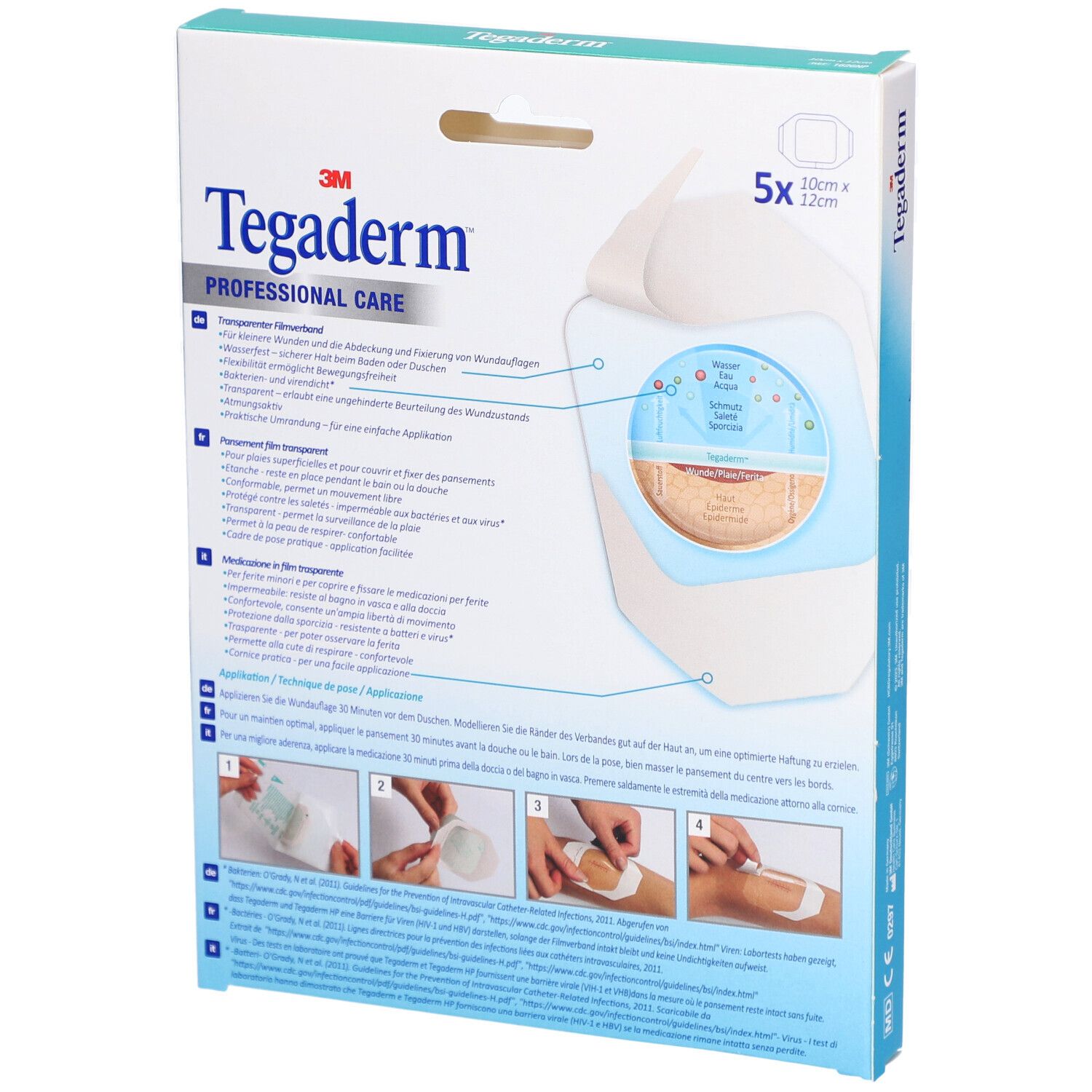3M TEGADERM FILM Transparentverb 10x12cm (n) 5 Stk