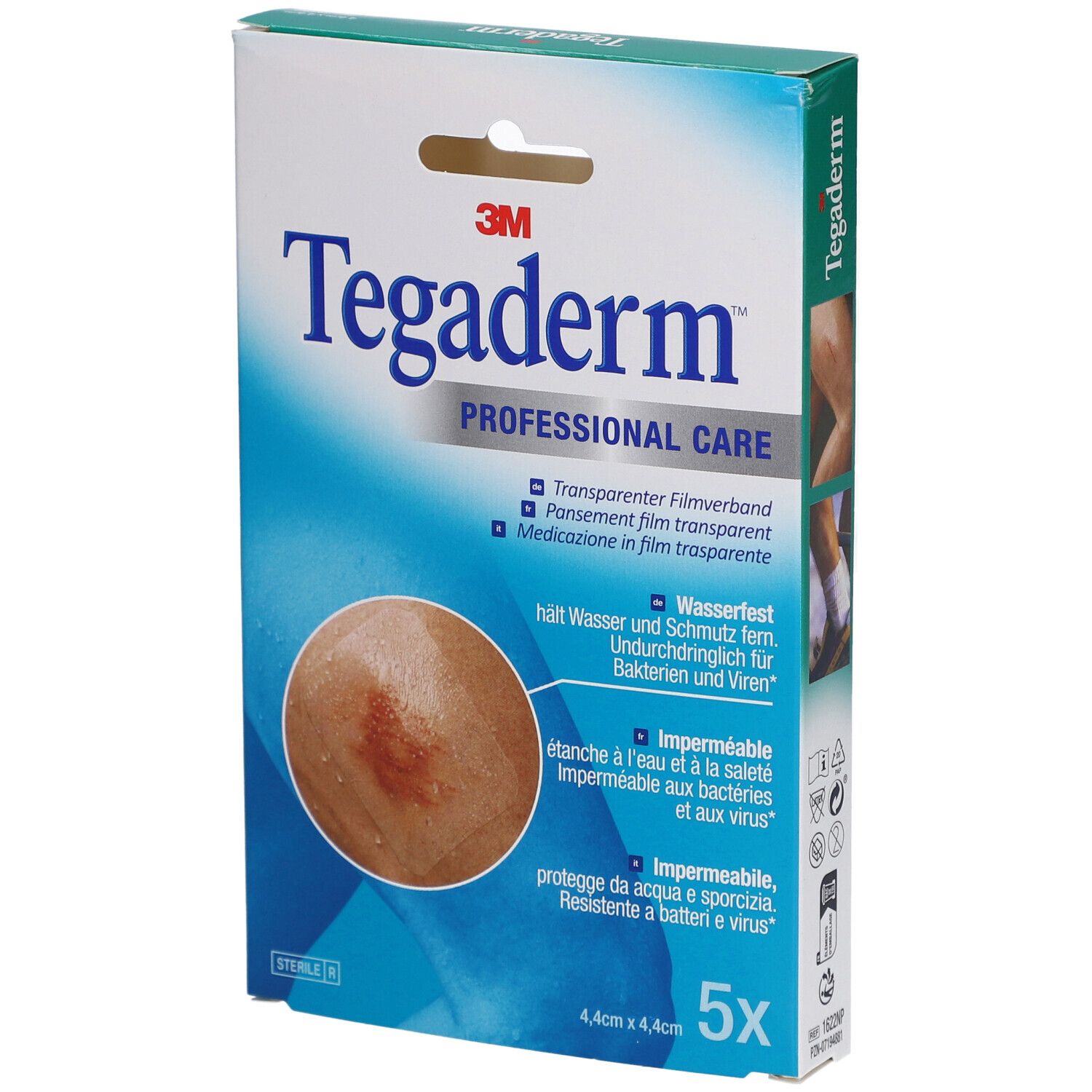 3M TEGADERM FILM Transparverb 4.4x4.4cm n 5 Stk