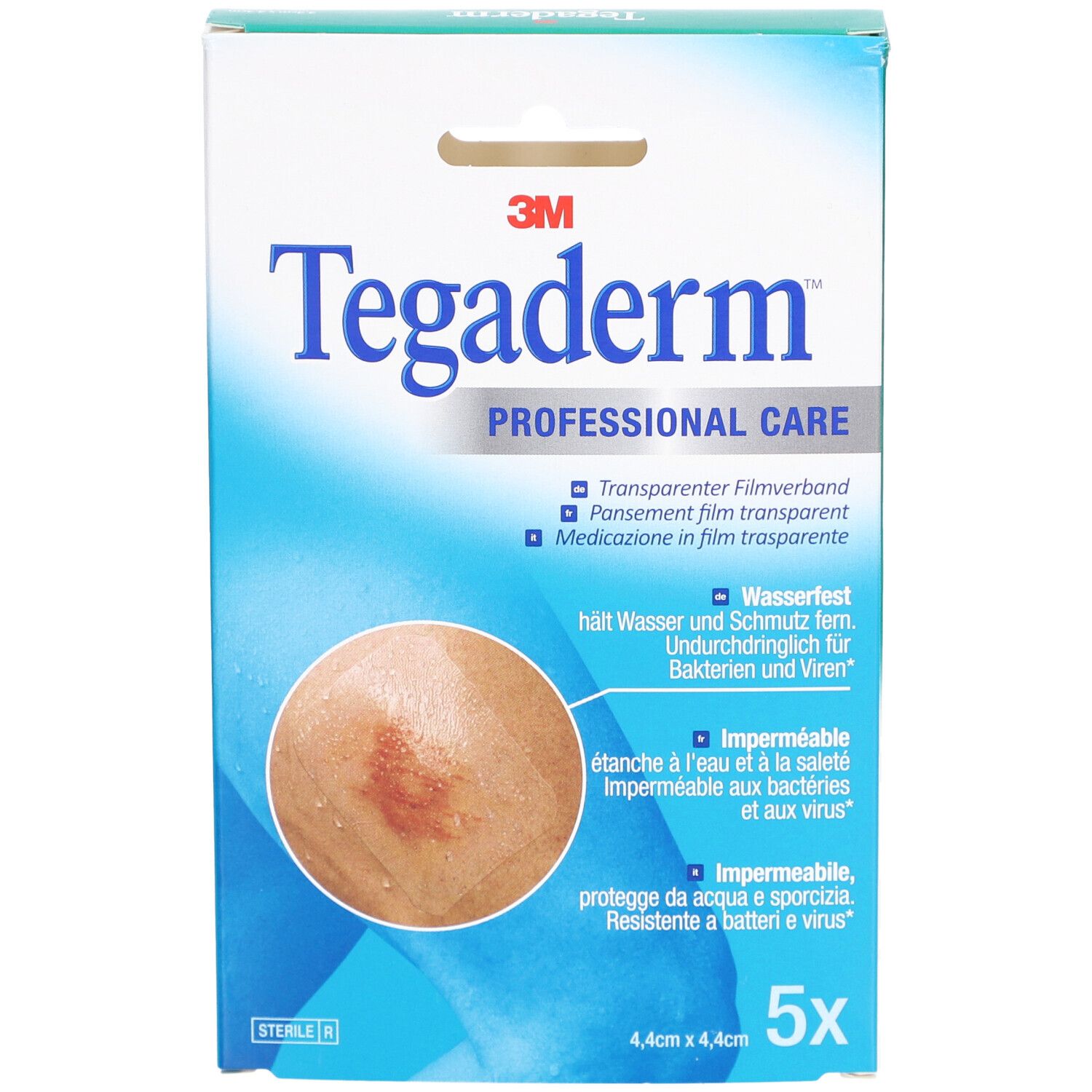 3M TEGADERM FILM Transparverb 4.4x4.4cm n 5 Stk