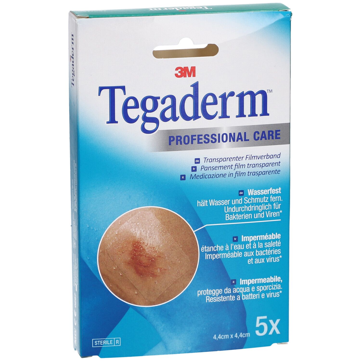 3M TEGADERM FILM Transparverb 4.4x4.4cm n 5 Stk