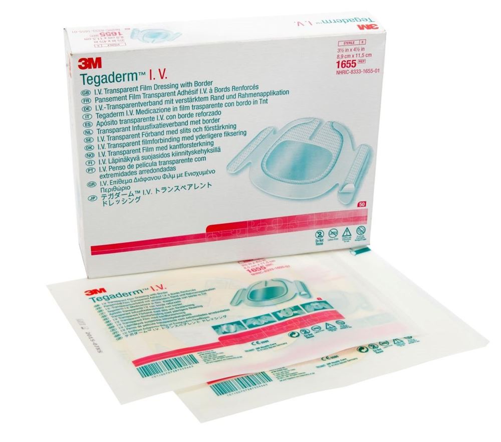 3M TEGADERM I.V. Film Dressing 12x12cm (n) 50 Stk