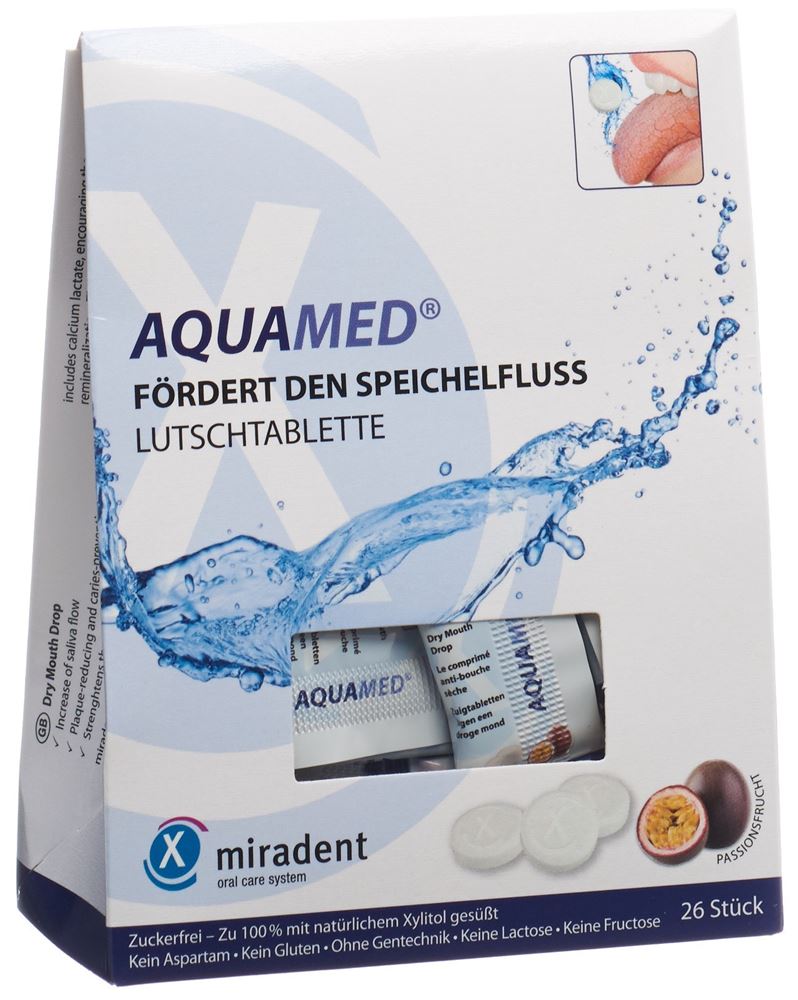 MIRADENT AQUAMED Mundtrockenheits Lutschtabl 60 g