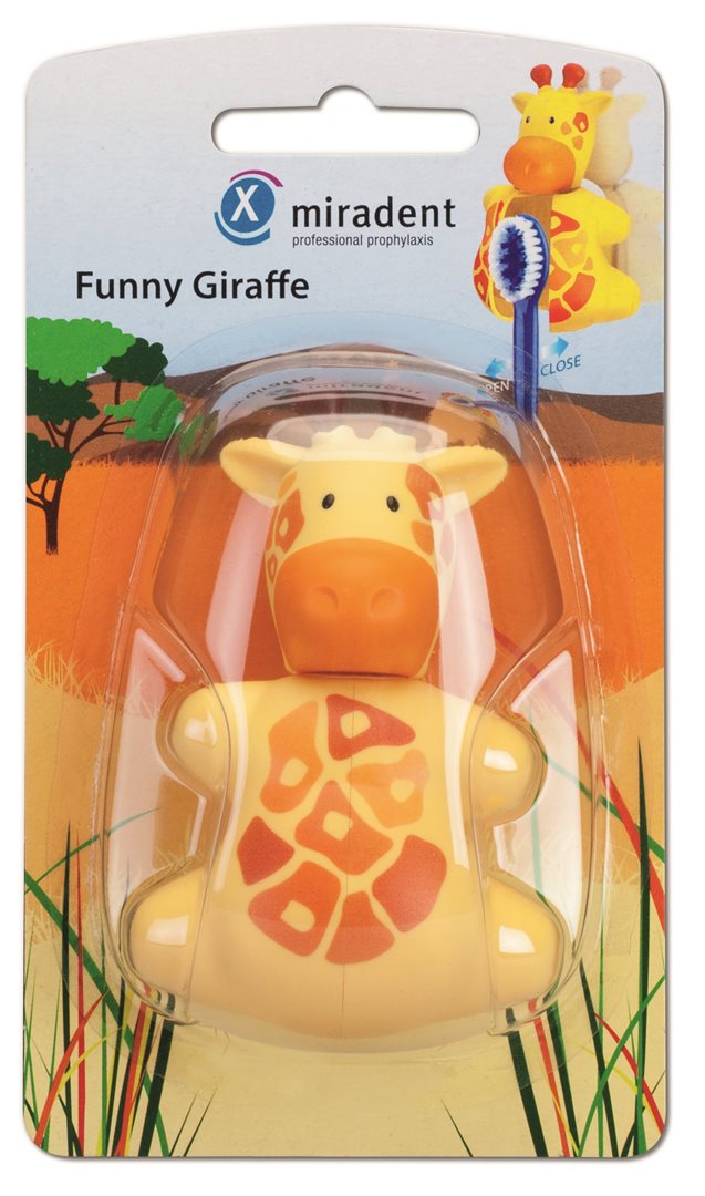 MIRADENT Funny Animal Zahnbürstenhalter Giraffe