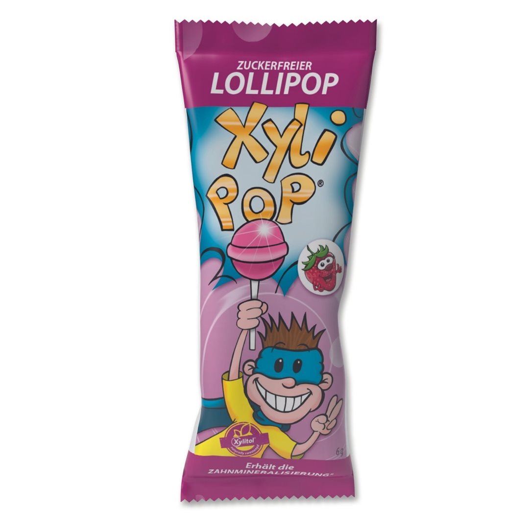 MIRADENT Xylipop Lollipop Erdbeere Bonbonie 25Stk
