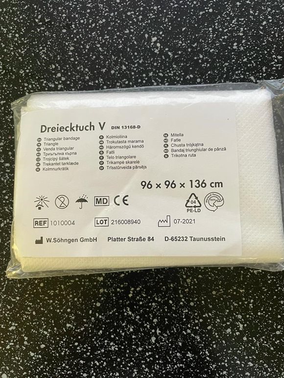 HARTMANN Dreiecktuch weiss Btl
