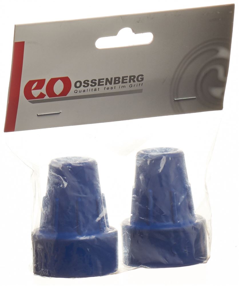 OSSENBERG Krückenkapsel 16mm blau 1 Paar