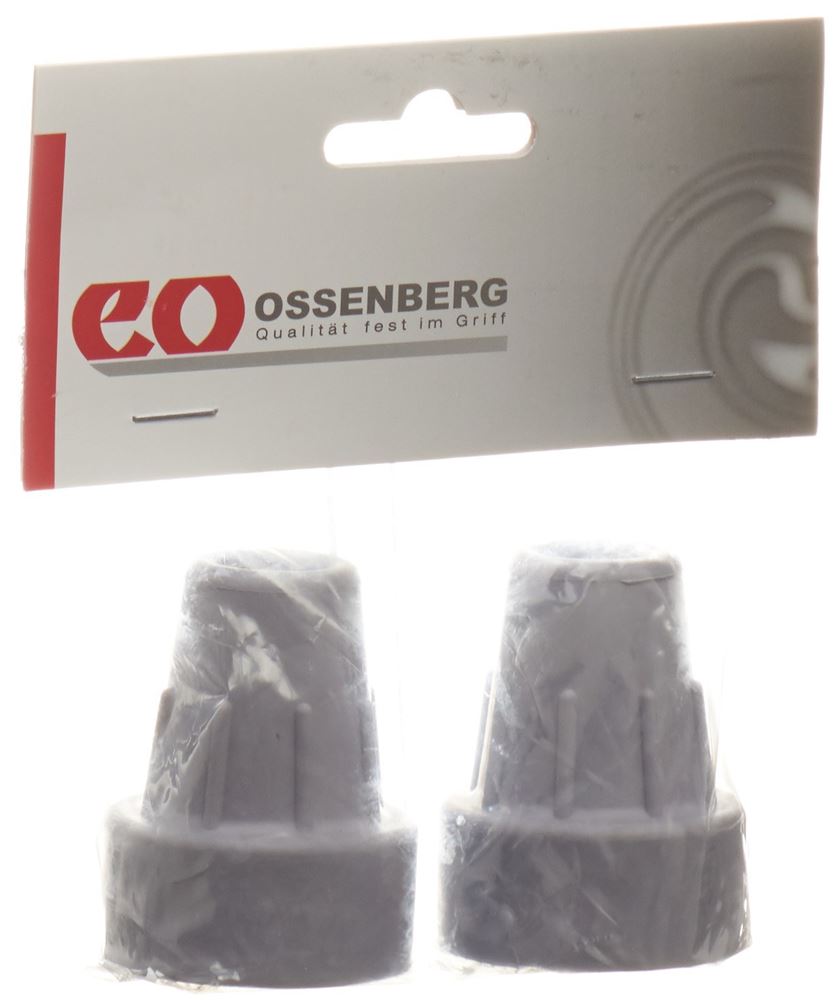 OSSENBERG Krückenkapsel 16mm grau 1 Paar
