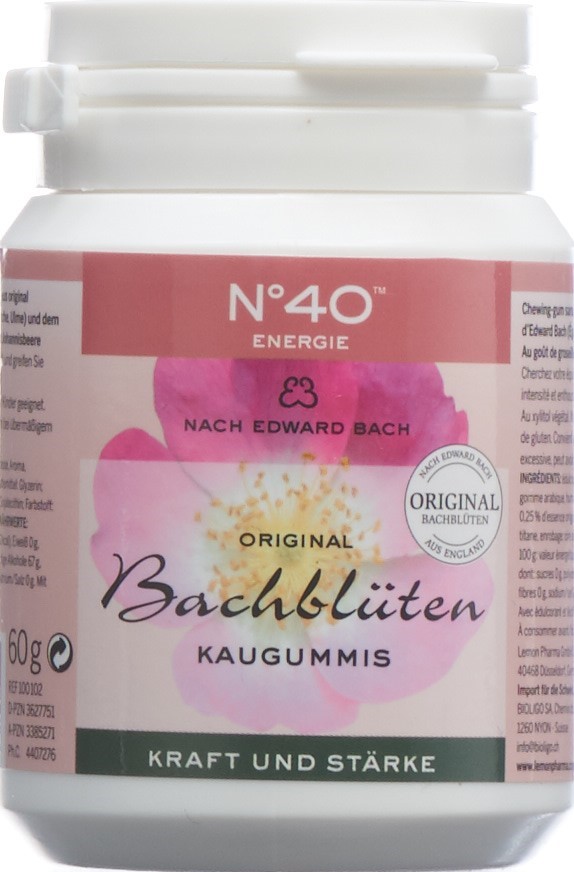 LEMON PHARMA Dr Bach Kaugummi Energie Ds 60 g
