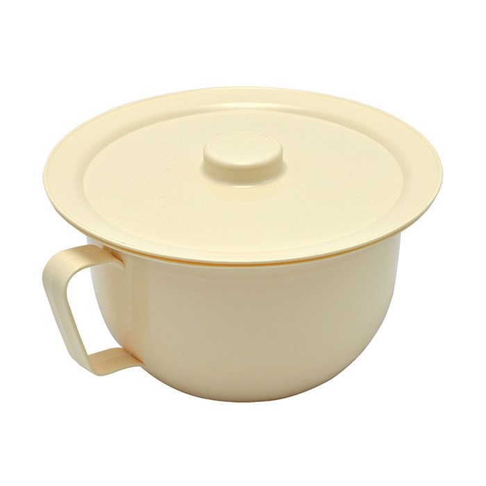 SUNDO Nachttopf mit Deckel Griff 13x22cm elfenbein