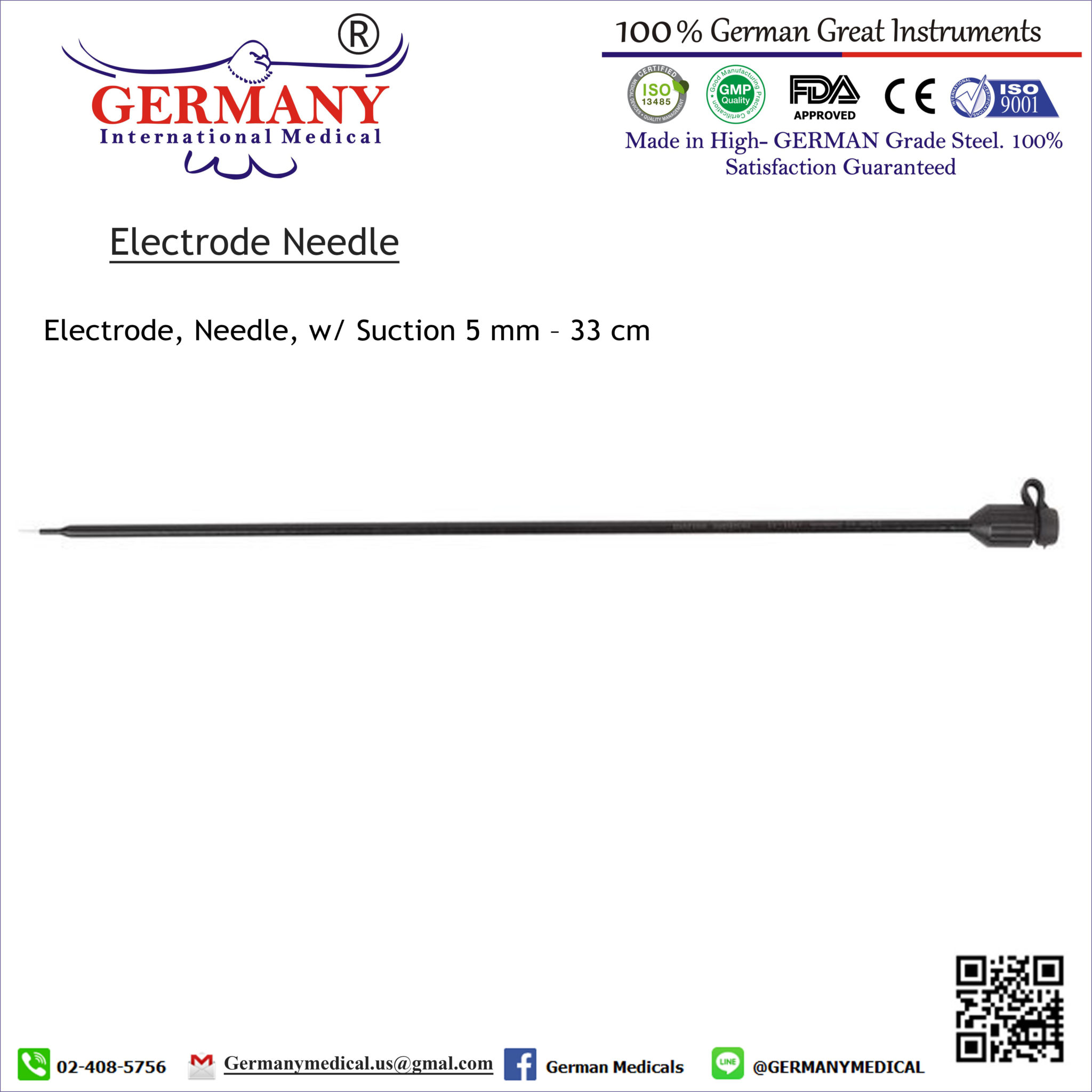 303-2 NEEDLE ELECTRODE 20X0.7MM X5