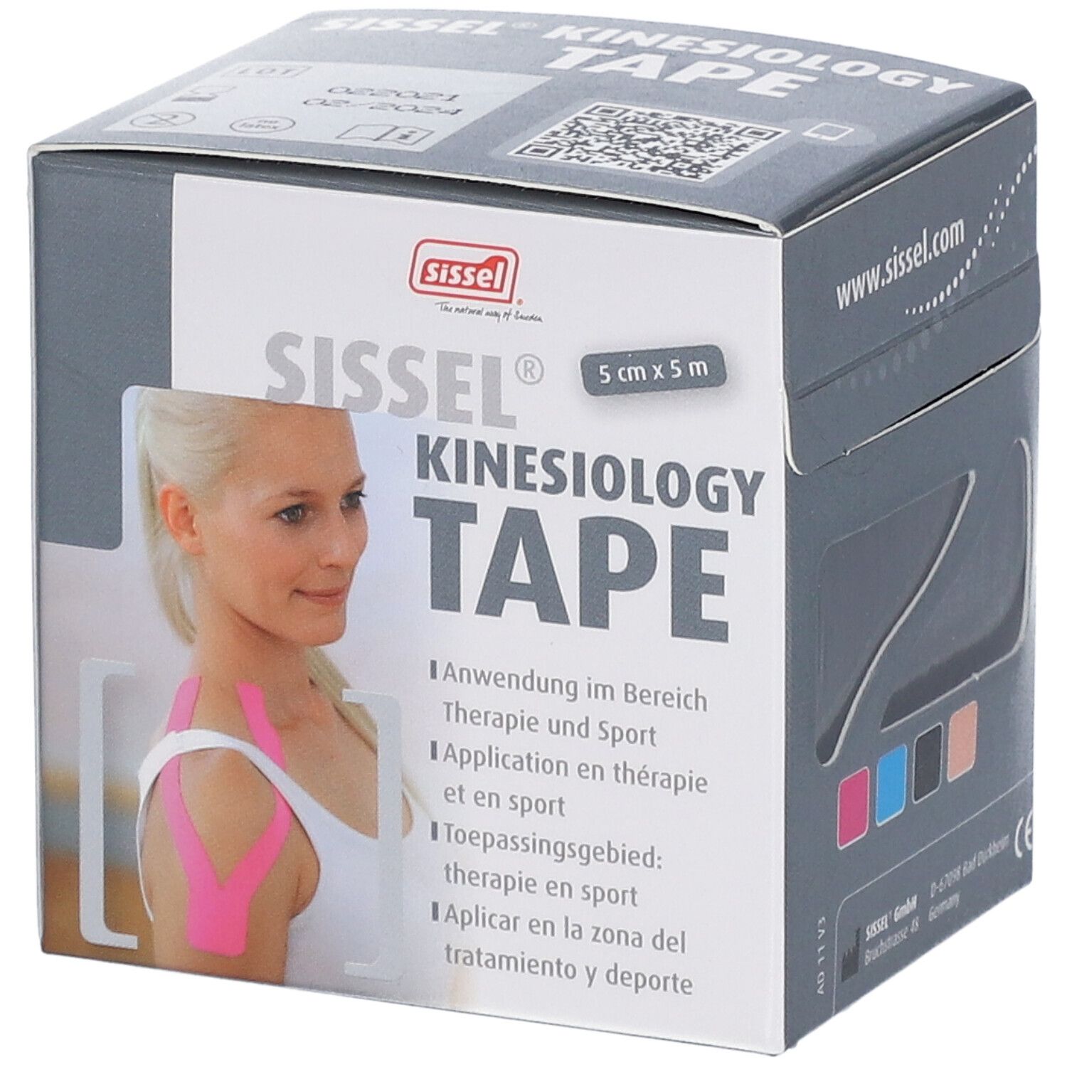SISSEL Kinesiology Tape 5cmx5m schwarz