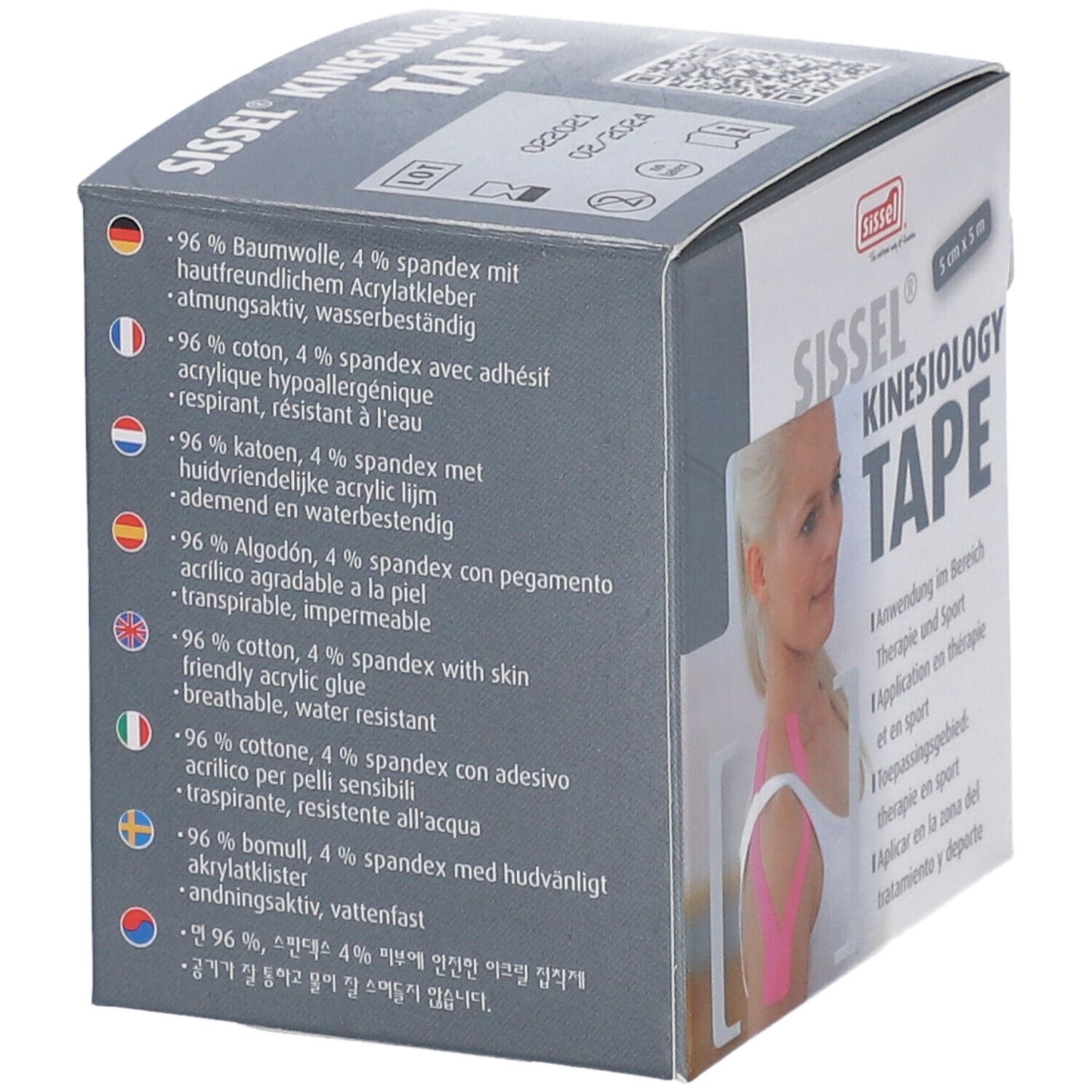 SISSEL Kinesiology Tape 5cmx5m schwarz